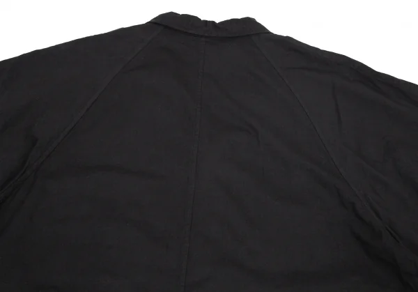 ヨウジヤマモト プールオムYohji Yamamoto POUR HOMME コットン染めラグランジャケット 黒3 K-82943_014
