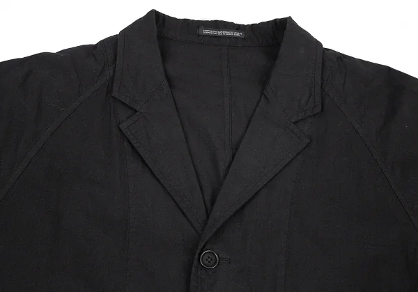 ヨウジヤマモト プールオムYohji Yamamoto POUR HOMME コットン染めラグランジャケット 黒3 K-82943_003