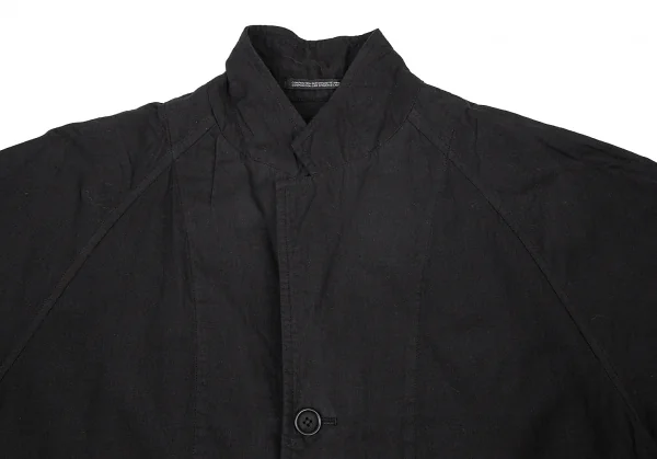 ヨウジヤマモト プールオムYohji Yamamoto POUR HOMME コットン染めラグランジャケット 黒3 K-82943_004