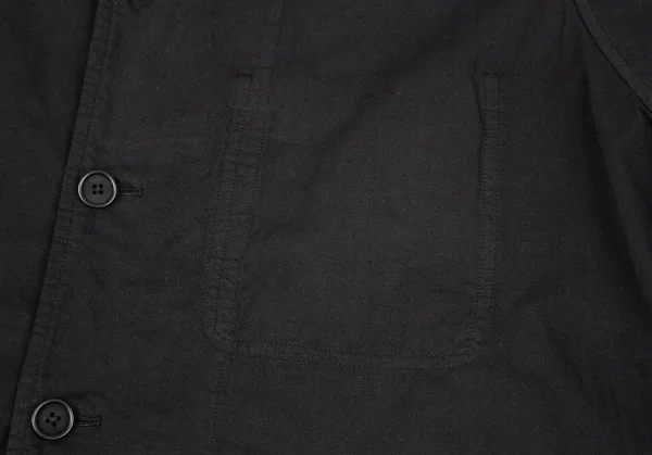 ヨウジヤマモト プールオムYohji Yamamoto POUR HOMME コットン染めラグランジャケット 黒3 K-82943_009