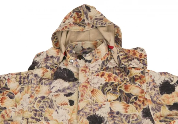 ヨウジヤマモト プールオムYohji Yamamoto POUR HOMME 花柄ウールモッズコート ベージュマルチ3 K-82960_002