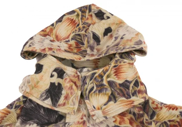 ヨウジヤマモト プールオムYohji Yamamoto POUR HOMME 花柄ウールモッズコート ベージュマルチ3 K-82960_003