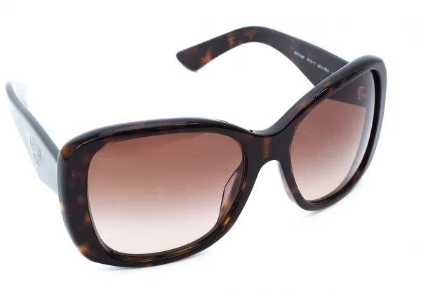 プラダPRADA SPR32P サイドロゴプレートサングラス ブラウン57□17 K-82981_014