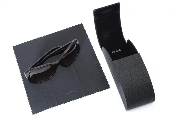 プラダPRADA SPR32P サイドロゴプレートサングラス ブラウン57□17 K-82981_018