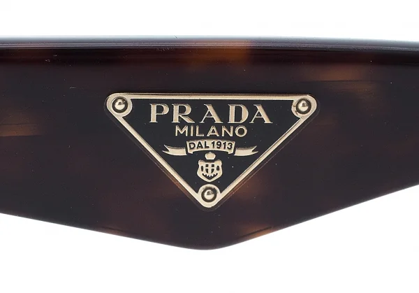 プラダPRADA SPR32P サイドロゴプレートサングラス ブラウン57□17 K-82981_007