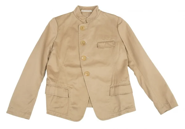 ワイズY's コットンレーヨンスタンドカラージャケット ベージュ2 K-83011_002