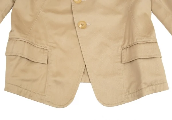 ワイズY's コットンレーヨンスタンドカラージャケット ベージュ2 K-83011_009