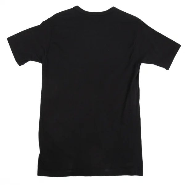 ヨウジヤマモトYohji Yamamoto 製品染めグラデーションタイポグラフィプリントTシャツ 黒3 K-83046_011