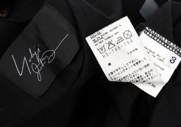 ヨウジヤマモトYohji Yamamoto 製品染めグラデーションタイポグラフィプリントTシャツ 黒3 K-83046_014