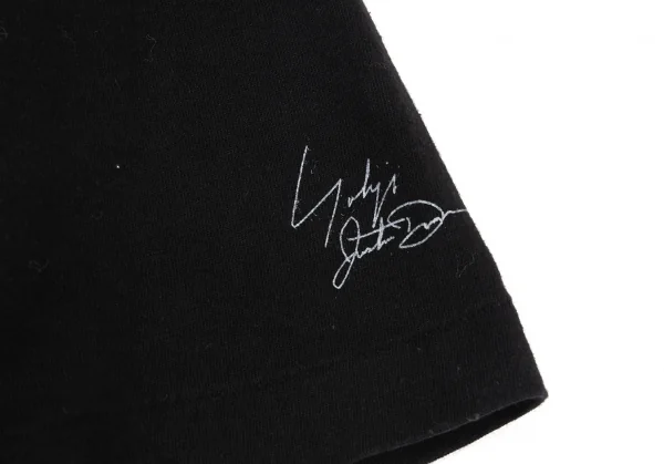 ヨウジヤマモトYohji Yamamoto 製品染めグラデーションタイポグラフィプリントTシャツ 黒3 K-83046_004