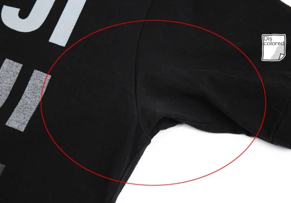 ヨウジヤマモトYohji Yamamoto 製品染めグラデーションタイポグラフィプリントTシャツ 黒3 K-83046_007