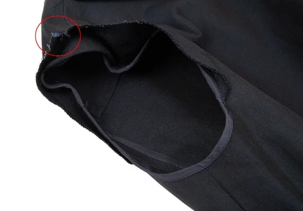 ヨウジヤマモト ノアールYohji Yamamoto NOIR コットンリネンフレンチスリーブピークドラペルロングジャケット 紺1 K-83070_007