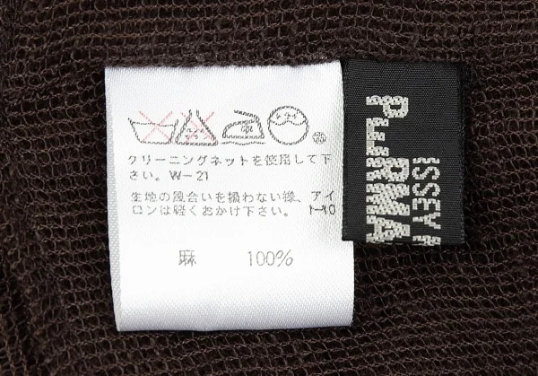 イッセイミヤケペルマネンテISSEY MIYAKEPERMANENTE リネンローゲージレイヤータンクトップチュニック 茶M K-83085_012