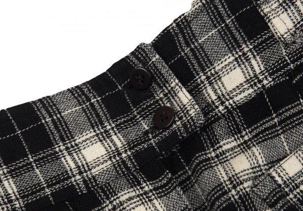 プランテーションPlantation サイドベルトチェックスカート オフ黒M K-83115_010