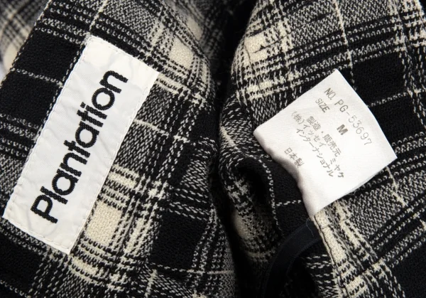 プランテーションPlantation サイドベルトチェックスカート オフ黒M K-83115_014
