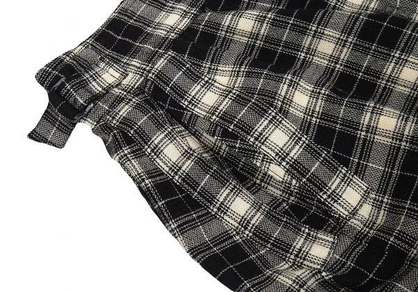 プランテーションPlantation サイドベルトチェックスカート オフ黒M K-83115_004