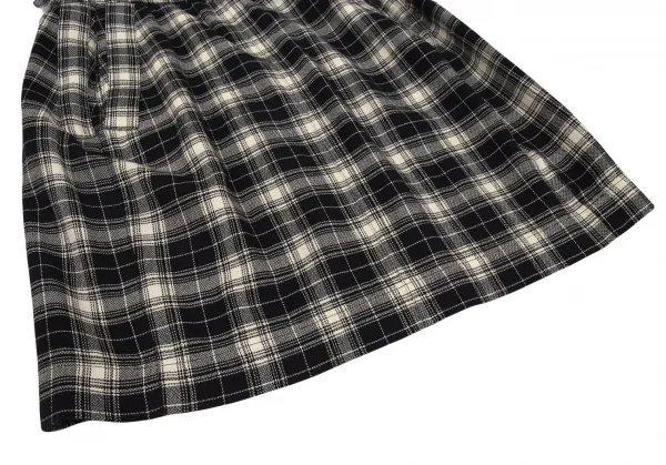 プランテーションPlantation サイドベルトチェックスカート オフ黒M K-83115_006