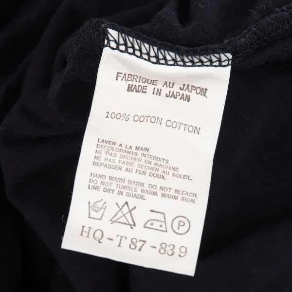 ヨウジヤマモト プールオムYohji Yamamoto POUR HOMME ライン切替ラグランTシャツ 紺3 K-83121_012