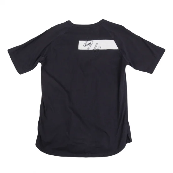 ヨウジヤマモト プールオムYohji Yamamoto POUR HOMME ライン切替ラグランTシャツ 紺3 K-83121_008