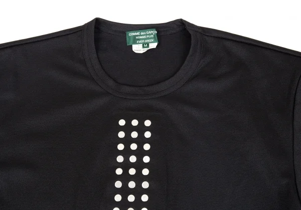 コムデギャルソン オムプリュス エバーグリーンCOMME des GARCONS HOMME PLUS EVER GREEN 裏ピラミッドスタッズメッシュTシャツ 黒M K-83137_002