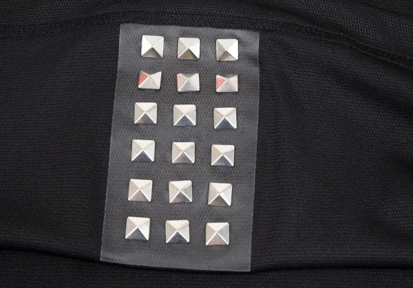 コムデギャルソン オムプリュス エバーグリーンCOMME des GARCONS HOMME PLUS EVER GREEN 裏ピラミッドスタッズメッシュTシャツ 黒M K-83137_008