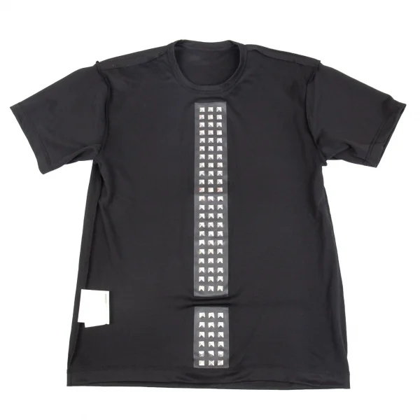 コムデギャルソン オムプリュス エバーグリーンCOMME des GARCONS HOMME PLUS EVER GREEN 裏ピラミッドスタッズメッシュTシャツ 黒M K-83137_009