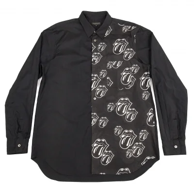 コムデギャルソン オムプリュスCOMME des GARCONS HOMME PLUS ローリングストーンズ リップ&タンプリント切替シャツ