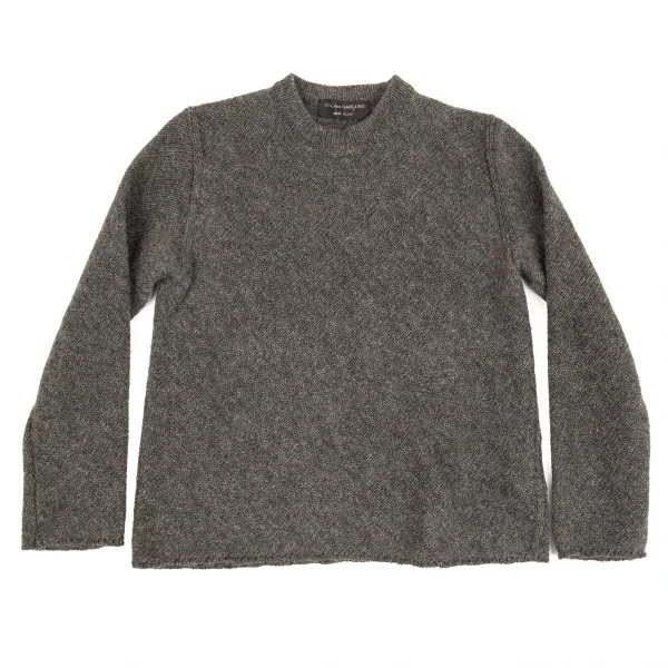 コムデギャルソン オムプリュスCOMME des GARCONS HOMME PLUS バイアス使いローゲージニットセーター グレーM位 K-83162_001
