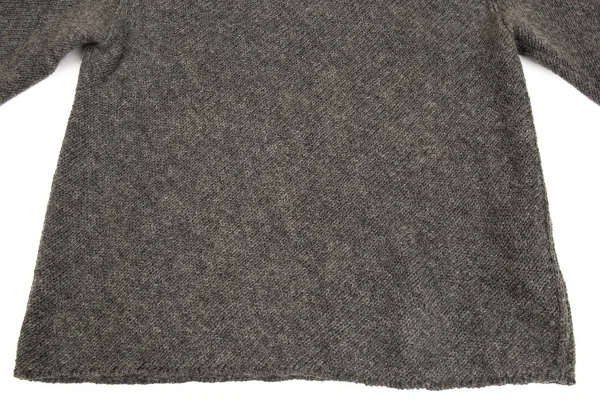 コムデギャルソン オムプリュスCOMME des GARCONS HOMME PLUS バイアス使いローゲージニットセーター グレーM位 K-83162_007