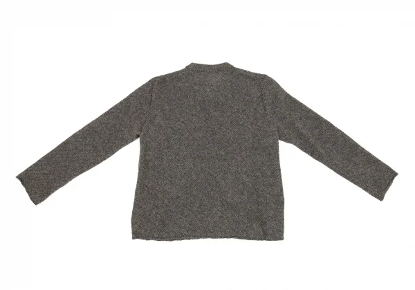 コムデギャルソン オムプリュスCOMME des GARCONS HOMME PLUS バイアス使いローゲージニットセーター グレーM位 K-83162_009