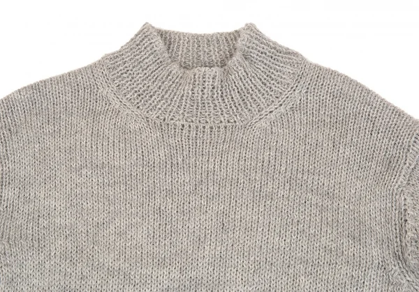 コムデギャルソン オムプリュスCOMME des GARCONS HOMME PLUS ビッグシルエットハイネックアルパカニットセーター ライトグレーM位 K-83163_002