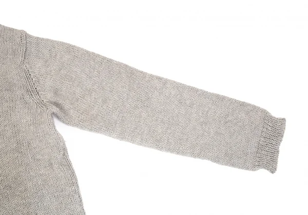 コムデギャルソン オムプリュスCOMME des GARCONS HOMME PLUS ビッグシルエットハイネックアルパカニットセーター ライトグレーM位 K-83163_003