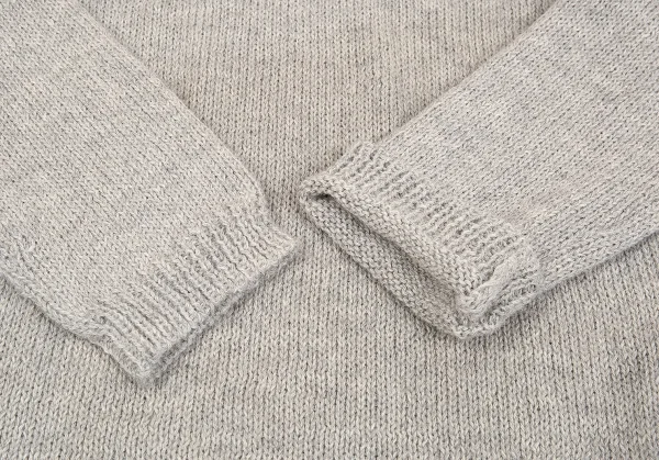コムデギャルソン オムプリュスCOMME des GARCONS HOMME PLUS ビッグシルエットハイネックアルパカニットセーター ライトグレーM位 K-83163_004