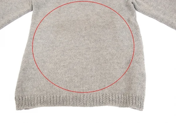 コムデギャルソン オムプリュスCOMME des GARCONS HOMME PLUS ビッグシルエットハイネックアルパカニットセーター ライトグレーM位 K-83163_005