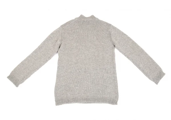 コムデギャルソン オムプリュスCOMME des GARCONS HOMME PLUS ビッグシルエットハイネックアルパカニットセーター ライトグレーM位 K-83163_008