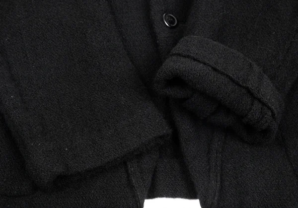 コムデギャルソン オムプリュスCOMME des GARCONS HOMME PLUS ウール製品染めカーブ切替ジャケット 黒L K-83175_009
