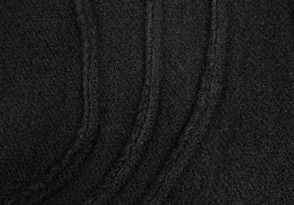 コムデギャルソン オムプリュスCOMME des GARCONS HOMME PLUS ウール製品染めカーブ切替ジャケット 黒L K-83175_015