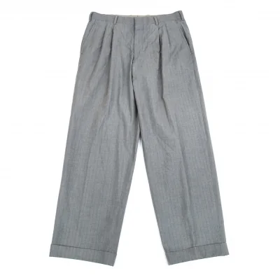 コムデギャルソン オムプリュスCOMME des GARCONS HOMME PLUS 製品脱色エステルリネンピンストライプパンツ