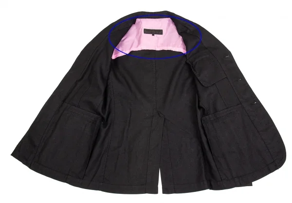 コムデギャルソン オムプリュスCOMME des GARCONS HOMME PLUS ピンクパンサー期リネン3Bジャケット 黒M K-83201_010