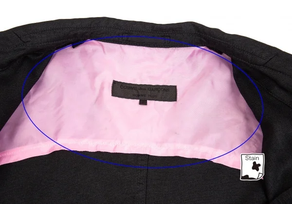 コムデギャルソン オムプリュスCOMME des GARCONS HOMME PLUS ピンクパンサー期リネン3Bジャケット 黒M K-83201_011