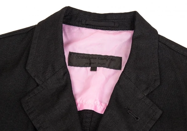 コムデギャルソン オムプリュスCOMME des GARCONS HOMME PLUS ピンクパンサー期リネン3Bジャケット 黒M K-83201_003