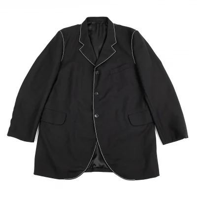 コムデギャルソン オムプリュスCOMME des GARCONS HOMME PLUS エステルギャバステッチジャケット 黒