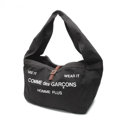 COMME des GARCONS HOMME PLUS Logo Print Shoulder Bag Black