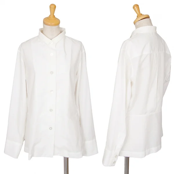 イッセイミヤケペルマネンテISSEY MIYAKE PERMANENTE 切替デザインポリシャツ 白2 K-83284_001