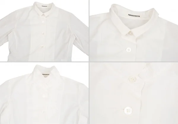 イッセイミヤケペルマネンテISSEY MIYAKE PERMANENTE 切替デザインポリシャツ 白2 K-83284_003
