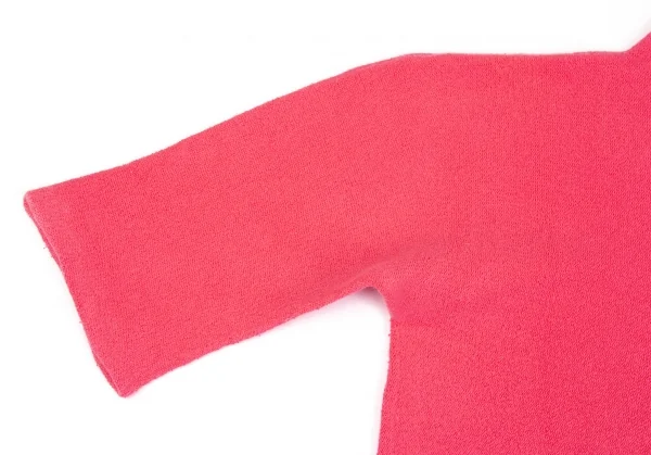 イッセイミヤケ ハートISSEY MIYAKE HaaT ドルマン半袖ハイネックパイルシームレスニット ショッキングピンク2 K-83295_005