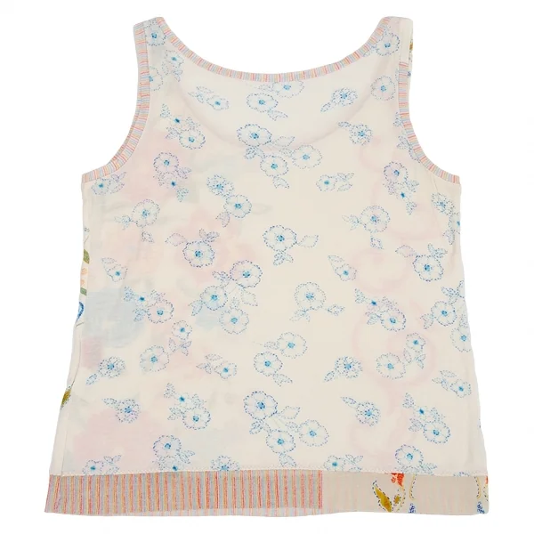 イッセイミヤケ ハートISSEY MIYAKE HaaT フラワープリント切替タンクトップ アイボリー他2 K-83313_010