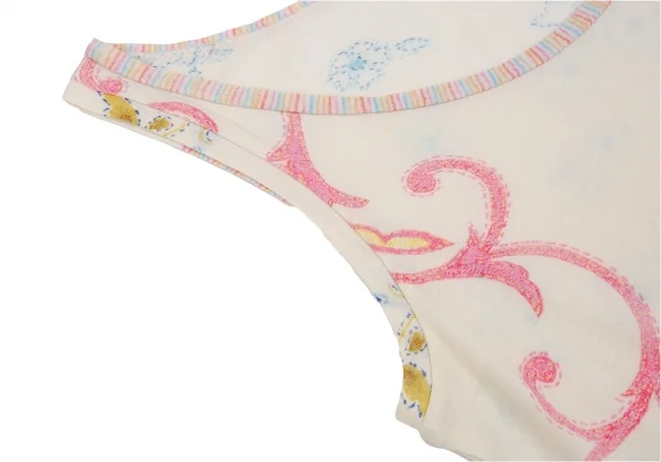 イッセイミヤケ ハートISSEY MIYAKE HaaT フラワープリント切替タンクトップ アイボリー他2 K-83313_006