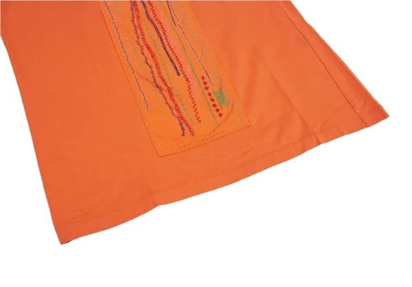 イッセイミヤケ ハートISSEY MIYAKE HaaT フロント刺繍貼り付けタンクトップ オレンジ2 K-83314_007