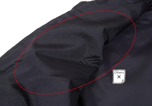 ローブドシャンブル コムデギャルソンrobe de chambre COMME des GARCONS レーヨンロングジャケット 紺M位 K-83333_011